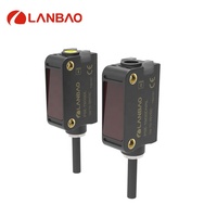 Capteur de réflexion polarisée photoélectrique laser rouge LANBAO M8 PNP NO + NC 10-30VDC Distance nominale 10m Capteurs optiques