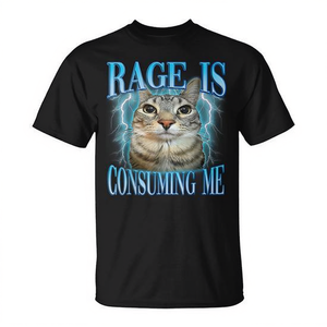 Camiseta con diseño de meme de gato mirando fijamente, diseño Unisex para adultos, talla única - Product Image 2
