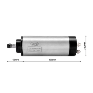 ชุดมอเตอร์แกนหมุน CNC แบบกำหนดเองจากผู้ผลิต 1.5 กิโลวัตต์ ER16 24000 รอบต่อนาที ระบายความร้อนด้วยน้ำ พร้อมอินเวอร์เตอร์ VFD และอุปกรณ์เสริม - Product Image 2