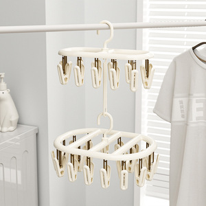 Sock Drying Rack With Multiple Clips Rectangle Hook Type For Clothes Organizing Underwear Socks Drying - Product Image 3