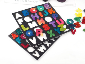 Kit éducatif DIY de lettres en résine pour l'apprentissage de l'écriture, ensemble de 26 lettres de l'alphabet anglais, moule en silicone - Product Image 6