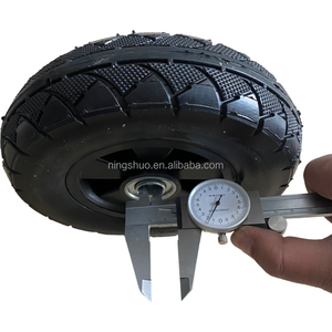 8 pouces 200x60 2.50-4 Roulette en caoutchouc solide <span class=keywords><strong>anti</strong></span>-<span class=keywords><strong>crevaison</strong></span> sans chambre à air Pneus de générateur de roue en caoutchouc - Product Image 2