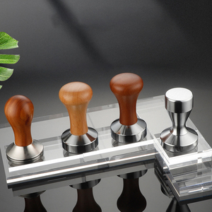 Herramientas para hacer café Barista 51mm 53mm 58mm Metal Espresso Coffee Powder Tamper con mango de madera - Product Image 2