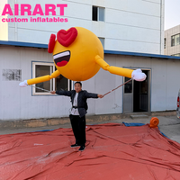 Ballon gonflable souriant pour défilé, décoration pour adultes