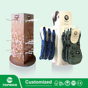 Cartone Biglietto di Auguri Carta di Calze Cappello <span class=keywords><strong>Giradischi</strong></span> Ruotare Display Rack Pavimento Display Rotante Stand - Product Image 2