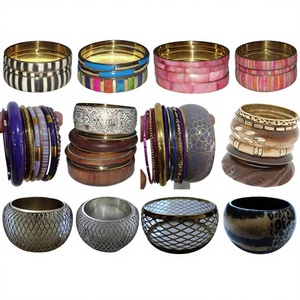 Pulseras de boda de resina de alta calidad con forma de bola de marfil para mujer, brazaletes de joyería religiosa tradicional a la moda con engaste circular - Product Image 1