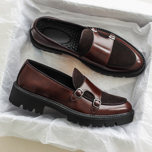 Chaussures habillées pour homme en cuir de vachette, confortables, à bout pointu, nouveau design 2024, vente chaude, style Oxford, marron - Product Image 6
