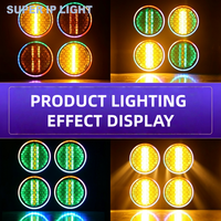 Luz de Escenario Retro de Cuatro Ojos con Efecto Halo Ámbar RGB, Lámpara de Ambiente DMX512 para DJ, Bar, Club, Decoración Visual Profesional