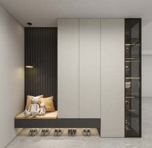 Practical <b>Hallway</b> Cabinet Customized <b>Shoe</b> Cabinet Entrance Door <b>Storage</b> Cabinet <b>Shoe</b> Shelf - Product Image 2