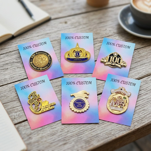 Pin de Solapa de Lujo con Baño de Oro de Alta Calidad para Aniversario, Divertido, Personalizado, con Esmalte Brillante y Colorido, del Fabricante Good Omens - Product Image 1