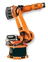 Robot industriel KUKA KR500 L420-3 F à 6 axes, charge utile de 500 kg, portée de 3076 mm pour la manutention et la palettisation