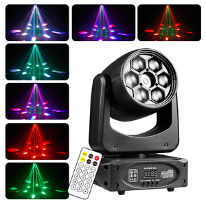 Projecteur de scène <span class=keywords><strong>LED</strong></span> à tête mobile six faisceaux 90W, effet 6*15W RGBW 4-en-1 avec laser vert 50mW pour DJ, discothèques, mariages, parcs à thème, fêtes - Product Image 2