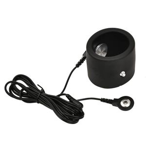 TPE mainan seks pengekang cincin zakar elektrik pria stimulasi ejakulasi Delay penguncian untuk BDSM - Product Image 3