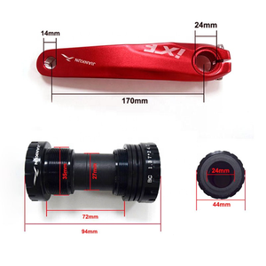 Juego de Bielas IXF <span class=keywords><strong>para</strong></span> Bicicleta de Montaña/Carretera, 170 mm, Brazo de Biela Integrado con Soporte Inferior y Plato CNC de 104bcd, Biela <span class=keywords><strong>para</strong></span> Bicicleta de Montaña - Product Image 5