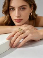 Bague ouverte en cuivre Kashi Jewelry pour Quinceañera mexicaine, best-seller, personnalisable, tendance, polyvalente, unisexe