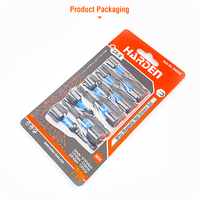 HARDEN Jeu de 9 embouts de tournevis magnétiques en pouces, embouts de tournevis industriels 1/4 x 2 pièces, 5/16 x 3 pièces, 3/8 x 2 pièces, 7/16 x 1 pièce, 1/2 x 1 pièce, outils à main