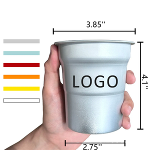 Vaso de Aluminio Desechable de 16 oz, Personalizado con Impresión Completa, Libre de Plástico, Infinitamente Reciclable, Ligero, para Bebidas Frías y Café - Product Image 2