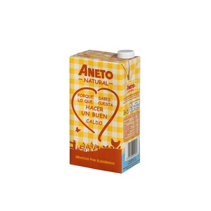 Qualité garantie fabriquée en Espagne 6X1L Bouillon naturel de soupe fraîche de poulet à faible teneur en sel avec une longue durée de conservation - Product Image 2