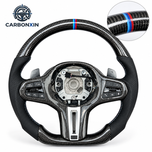 Volante Deportivo de 3 Radios con Base Plana de Fibra de Carbono y Cuero, Calefactable, de 40 mm, para Volante G22 430i Led G30 Pre-LCI 6GT G32 - Product Image 3