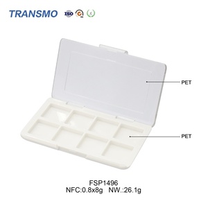 Palette de fards à paupières 8 couleurs en gros, logo personnalisé, 0,8 g*9, conteneur cosmétique vide, forme carrée, boîtes à poudre, blush, fournisseur de logo - Product Image 3