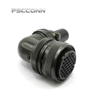 Connecteur d'alimentation circulaire fileté robuste PSCCONN MS5015 Série MS3108A 28-21S, prise coudée à 90 degrés, 37 broches femelle