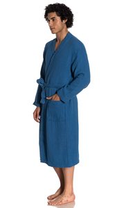 <span class=keywords><strong>Albornoz</strong></span> de muselina de lujo para <span class=keywords><strong>mujer</strong></span>, hombre, niño, batas de baño para niños, bata de baño de gasa de muselina de algodón 100% para uso en Playa, <span class=keywords><strong>piscina</strong></span>, SPA - Product Image 4