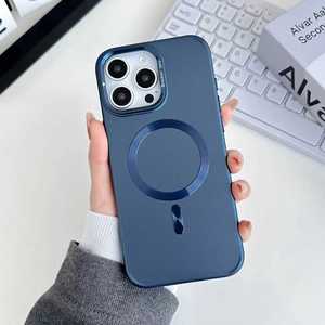 Custodia per telefono di lusso opaca magnetica rigida in PC liquido per <span class=keywords><strong>iPhone</strong></span> <span class=keywords><strong>12</strong></span> 13 14 15 16 Pro Max con protezione per obiettivo e paraurti - per <span class=keywords><strong>iPhone</strong></span> 17 - Product Image 5