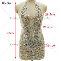 WDP-395 Applique en strass de verre personnalisée pour filles, 10 couleurs, collection 2022, corsage noir pour robes – Création de mode