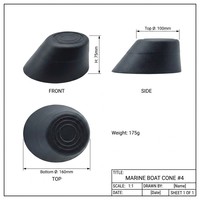 Capuchon conique anti-collision en PVC pour bateau pneumatique, accessoires pour ponton et RIB