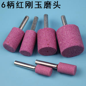 Autres têtes de meule cylindriques 16 20 25 30 mm en corindon rouge abrasif pour meuleuse à mortaiseuse, tampons de polissage - Product Image 2