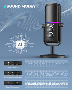 Microphone de jeu pour PC XM600 cardioïde et omnidirectionnel avec trois modes sonores et éclairage RVB pour le streaming et l'<span class=keywords><strong>enregistrement</strong></span> de podcasts - Product Image 2