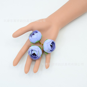 Bouquets de roses en soie Dongchen Crafts, diamètre 3,5 cm, embossage par injection, accessoires de décoration pour mariage et maison - Product Image 2