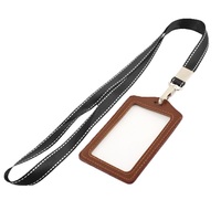 Porte-badge en PVC Champion avec cordon tour de cou, en plastique, pour Microsoft, Google, avec sangle en cuir et paracorde pour homme