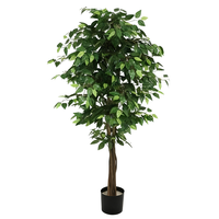 Arbre ficus artificiel réaliste fait à la main, plante bonsaï, 1,6 m/1,8 m, pour décoration intérieure/extérieure, Saint-Valentin et Halloween
