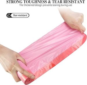 Huamaohengchun3Rolls Drawstring Small Trash Bags,4 Gallon Thicken Drawstring Small Garbage Bags for <b>Kitchen</b>,Bathroom,Home,Office - Product Image 3
