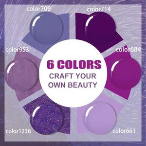 MOBRAY Esmalte em Gel UV Não Tóxico, Longa Duração, Livre de TPO e HEMA, 6 Cores, OEM ODM, Kit de Esmaltes para Unhas, Produtos de Beleza Feminina para Nail Art - Product Image 2