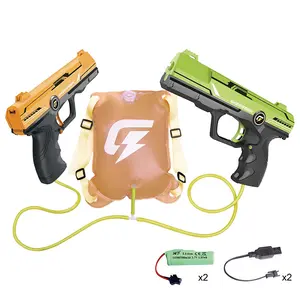 Swimming Pool Outdoor Shooting Auto Water Gun With Backpack 2100 ml Capacity 2 Piece Water Gun For Kids