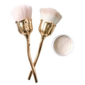 Rose Plastic Handle Makeup <b>Brush</b> Soft Synthetic Fiber Loose Powder <b>Blusher</b> Nail <b>Brush</b> Custom Logo - Product Image 1
