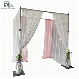 Adjustable Aluminum Pipe and Drape <b>Backdrop</b> <b>Stand</b> Wedding Ceremony Frame - Product Image 1