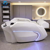 Lit de lavage de cheveux électrique pour salon, avec fonction de chauffage et de thérapie aquatique, pour spa capillaire et massage japonais et thaïlandais