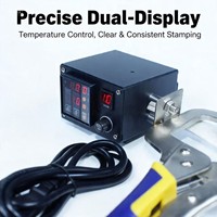 Machine de marquage à chaud et d'embossage numérique portable de précision à double affichage avec outil de gestion des données de cycle de date pour le marquage à chaud des pneus