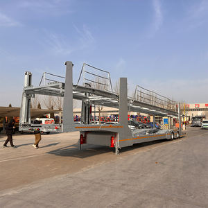 Remorque de transporteur de voitures SUV à deux <span class=keywords><strong>essieux</strong></span> à deux étages du fournisseur chinois Nouveau utilisé pour le transport de 5 voitures en acier de type semi-remorque - Product Image 1