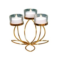 Chandelier en fer doré à plusieurs têtes Fleur irrégulière Mariage européen Cadeau de maison de vacances en or