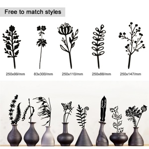 Décorations de jardin en acier inoxydable : sculptures florales découpées au laser, piquets métalliques, art moderne, plantes artificielles, vente en gros - Product Image 3