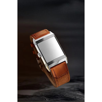 Reloj Deportivo Cuadrado 2025 con Correa de Cuero Genuino Marrón, Resistente al Agua, Edición Limitada, Unisex, para Mujer, con Cristal de Zafiro