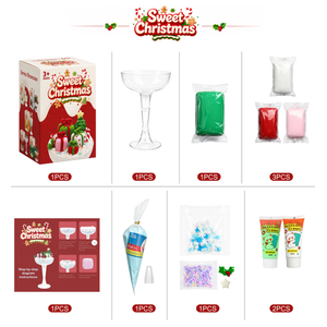 Caja de Regalo de Navidad, Kit de Manualidades con Arcilla de Secado al Aire para Hacer Postres, con Accesorios de Pegamento en Crema para Niños, OEM ODM - Product Image 2
