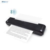 Impresora Portátil Térmica Netum Inalámbrica para Viajes de Negocios, Formato A4, Mini Impresora de Oficina + Interfaz USB, Batería de 1200 mAh, Color Negro
