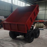 Transporteur électrique télécommandé pour verger et ferme, UTV/ATV électrique 4x4 tout-terrain, remorque benne de transport