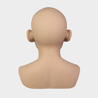 Masque masculin en silicone artificiel Tête de jeune homme en silicone véritable pour visage humain Cosplay Crossdressing Party Transgender Movie