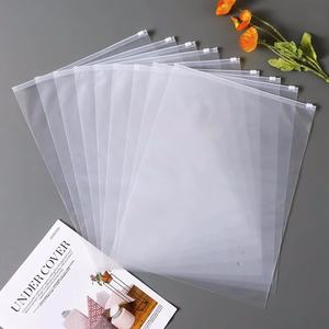 JIREH Sac à fermeture éclair de bonne qualité Frost CPE EVA PE Sac en plastique transparent à fermeture éclair Emballage de vêtements sous-vêtements chaussettes jeans sweats à capuche - Product Image 5